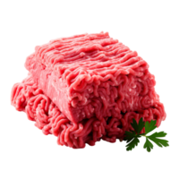 fresh minced meat isolated on transparent background png
