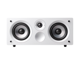 horizontal rectangular music speaker isolated on transparent background png