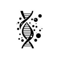 A Black and White Image of a Double - Stranded Dna Symbol. vector