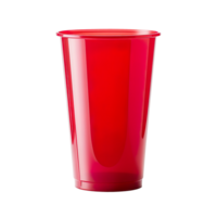 Plastic red cup isolated on transparent background png