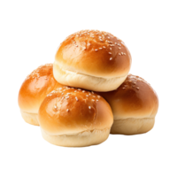 Plain kaiser rolls isolated on transparent background png
