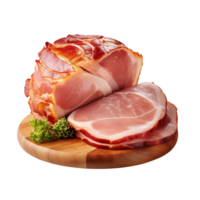 Smoked ham isolated on transparent background png