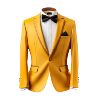 yellow tuxedo suit isolated on transparent background png