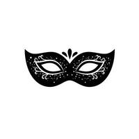A black and white carnival mask on a white background vector