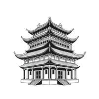 Chinese pagoda, chinese architecture, chinese architecture, chinese architecture, chinese vector
