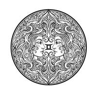 A zodiac sign in the form of a circle vector