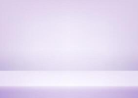 Empty pastel purple studio background. Empty Room Studio with table. Space for selling products, backdrop, wallpaper, background, text. Gradient table. illustration. vector