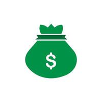 Money bag icon logo design template isolated illustration vector
