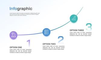 3 Key Points for Successful Business Planning. Infographic circle with line design. Presentation, Information, Timeline and Milestone. vector