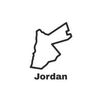 A map of Jordan is shown in black and white vector