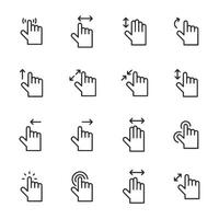 A set of icons for a touch screen device vector