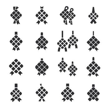 A set of black and white images of various shapes and sizes vector
