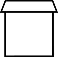Clean Empty Box Single Icon vector