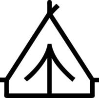 Minimalist Adventure Tent Icon vector