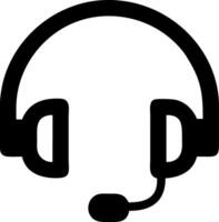 Minimalist Call Center Headset Icon vector