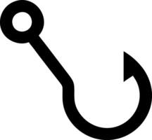 Elegant Fishhook Single Icon vector