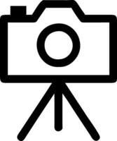 Stylish Camera on Tripod Icon Design vector