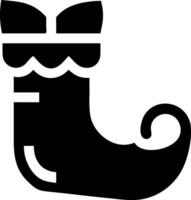 Stylish Elf Shoe Icon Design vector