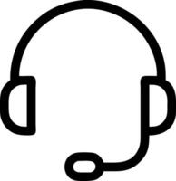 Simple Call Center Headset Icon Design vector