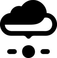 Classic Cloud Single Icon vector