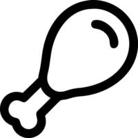 Simple Chicken Leg Icon Design vector
