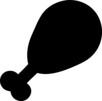 Crispy Chicken Leg Icon Design vector