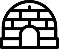 Snowy Igloo Symbol Collection vector