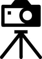 Professional Camera on Tripod Icon vector