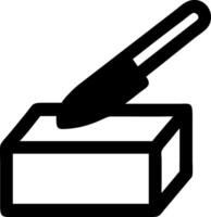 Table Knife with Butter Emblem Collection vector