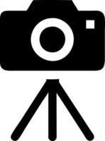 Camera with Tripod Icon vector