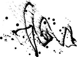 Grunge Hand Drawn Ink Blots and Drops Pattern vector