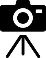 Classic Camera on Tripod Single Icon vector