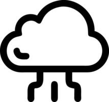Icon of a Single Cloud vector