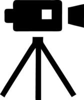 Minimalist Camera on Tripod Icon vector