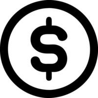 Dollar Sign and Coin Icon vector