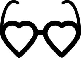 Heart-Shaped Sunglasses Icon Collection vector