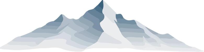 Minimalist line art silhouette of mountain peaks on white background vector