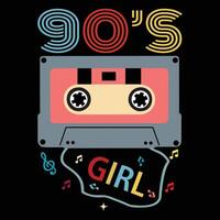 Retro 80s T-shirt Design Illustration with Iconic Design Elements vector