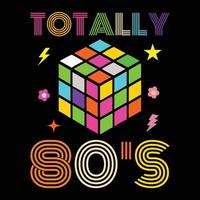 Retro 80s Vintage T-shirt Design Illustration with Fun and Bold Graphics vector