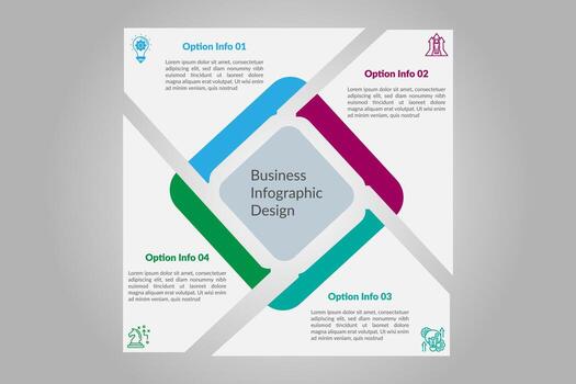 cuadrado estilo sencillo infografía diseño. vector