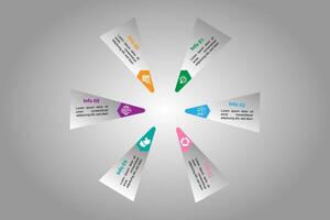 Six step simple infographic design. vector