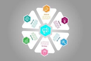Triangle style simple info data template. vector