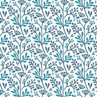 blue bandana style floral pattern with intricate ornamental details for wrapping paper vector