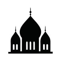 silhouette of a mosque, perfect for representing Islam, faith, or architectural design. vector