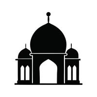 silhouette of a mosque, perfect for representing Islamic architecture or spirituality. vector