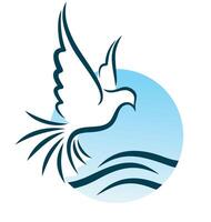 A logo with the pigeon. vector