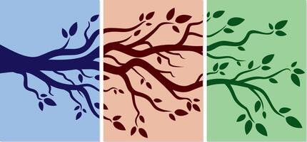 The color branch of tree. vector