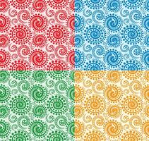 Set seamless backgrounds with pattern. vector