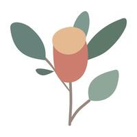 The flower simple, colorful. illustration, isolated on white background vector