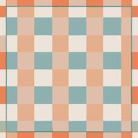 Seamless minimalist checkerboard pattern in muted pastels digital art contemporary design clean aesthetic top-down view vector